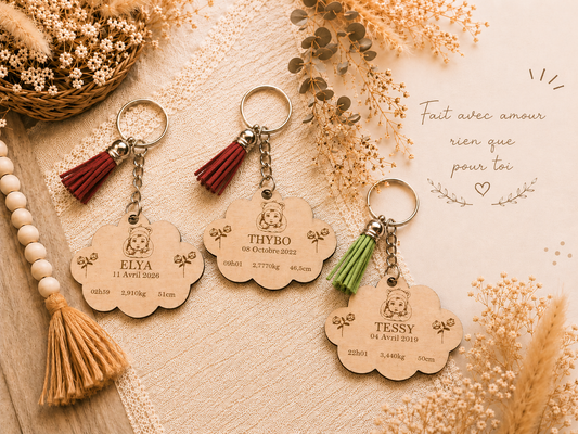 porte clef en bois